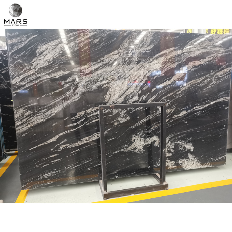 Cosmic Black Granite Slab Tile For Countertop Kitchen Top