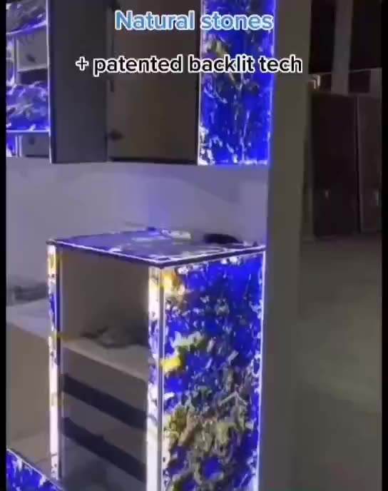 2021 New Design Backlit Blue Dream Sapphire Granite Marble Onyx Quartzite For Kitchen Countertop And Light Cabinet And Backlit B