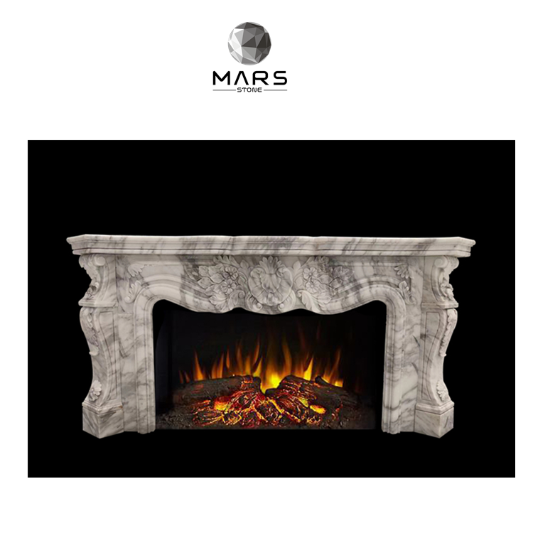 Contemporary fireplace And Stone Marble For Indoor Fireplace Front And Suspended Fireplace On Wall