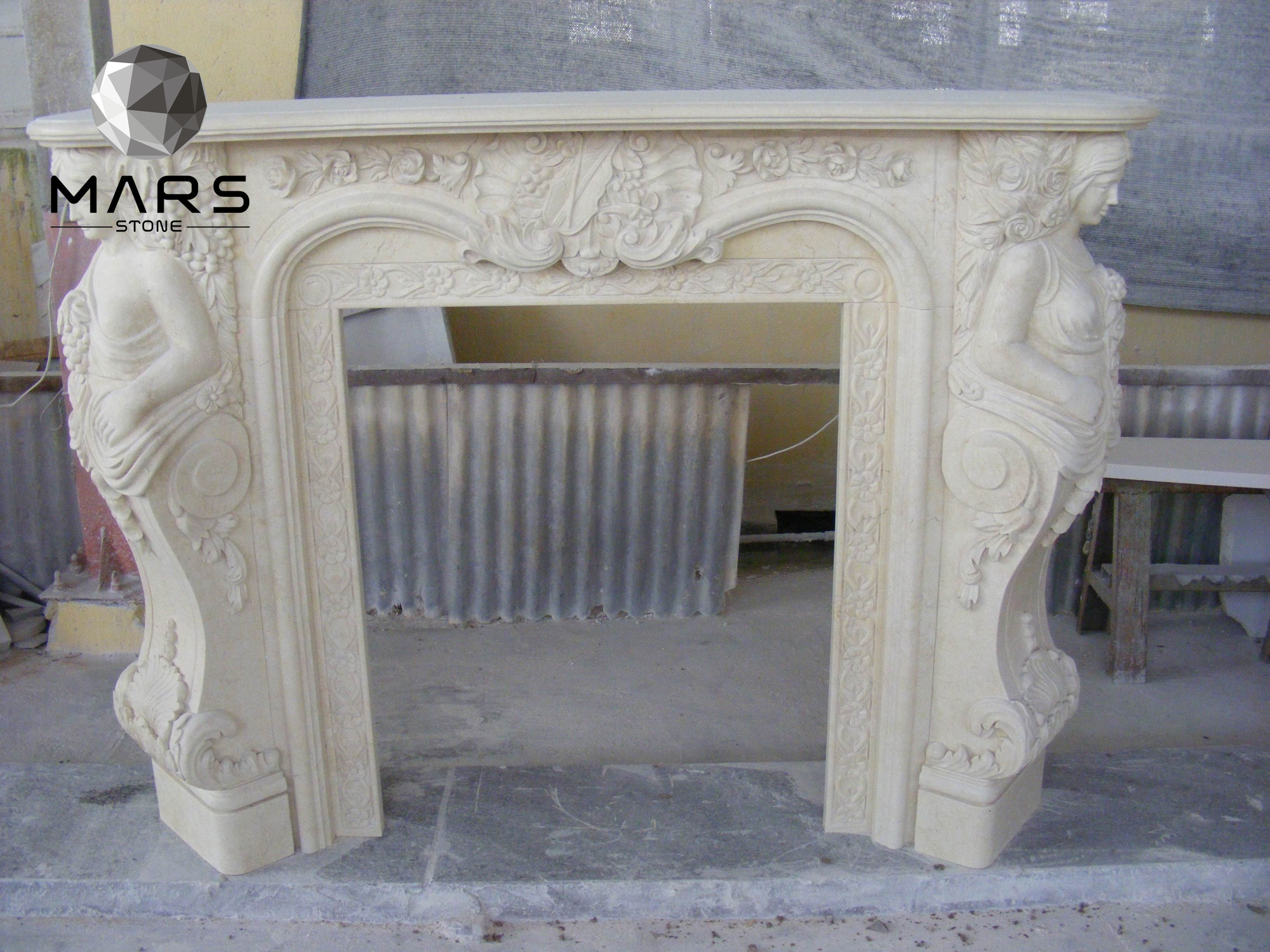 Hanging Fireplace Mantel And Stone Fireplace For TV Stand And Accessories And Marble Fireplace Insert Hearth Slab