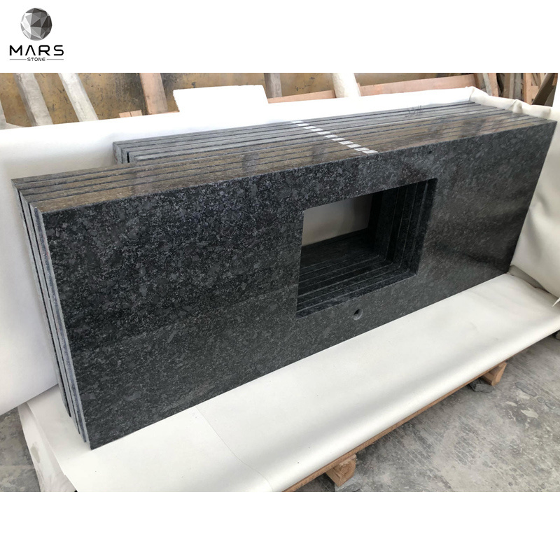 High Quality Steel Grey Granite Natural Stone Vanity Tops Double Counter Top Bathroom