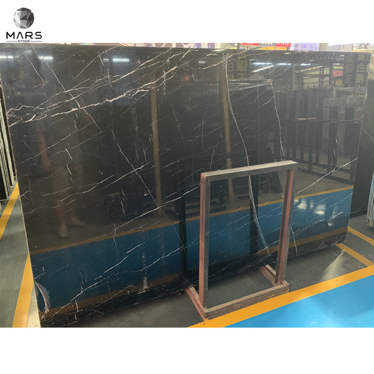 High Quality Natural Black Marble Slabs Nero Marquina Marble Tile For Floor Countertops Decoration