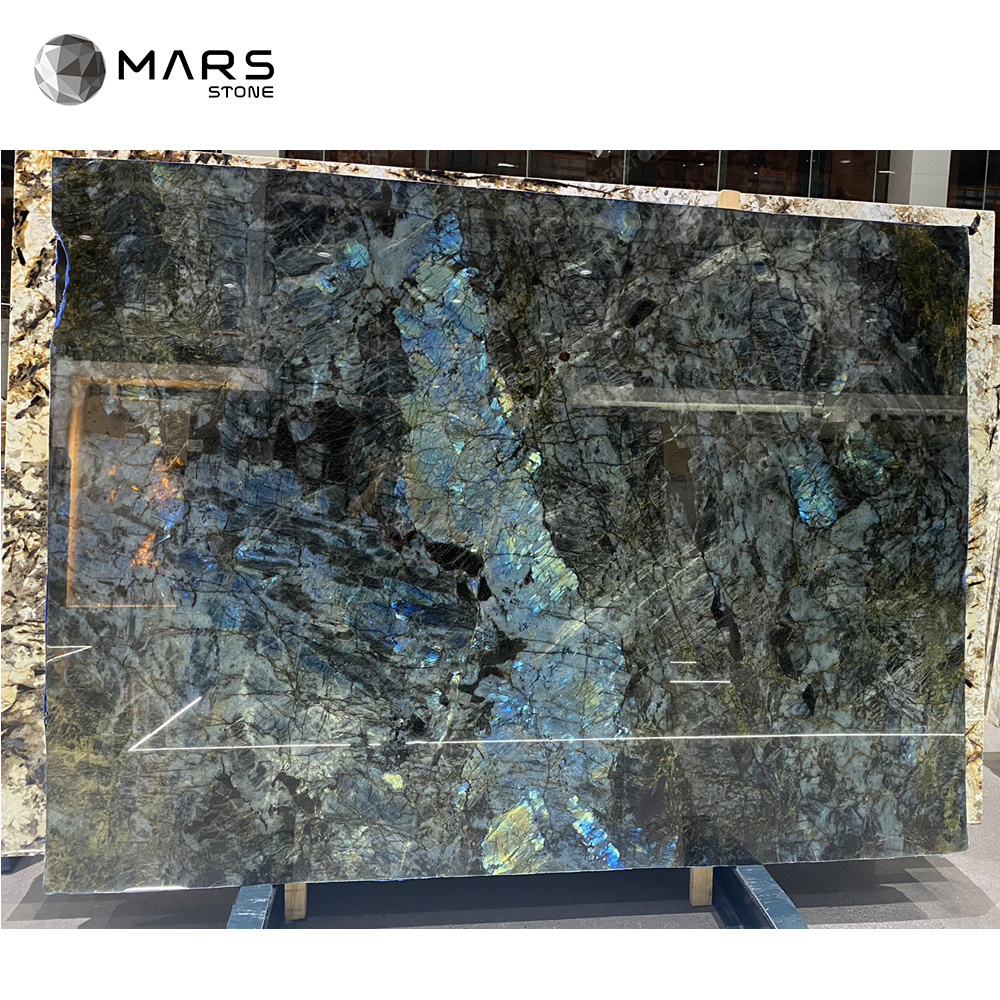 New Arrival Granit Granito Natural Losas Countertops Kitchen Luxury Floor Tiles Blue Labradorite Granite Slab