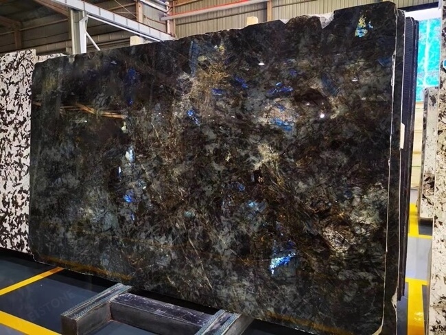 New Arrival Granit Granito Natural Losas Countertops Kitchen Luxury Floor Tiles Blue Labradorite Granite Slab