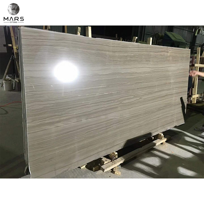 China Supplier Cappucinno Grey Wooden Serpeggiante Athen Wooden Marble Slab Tiles