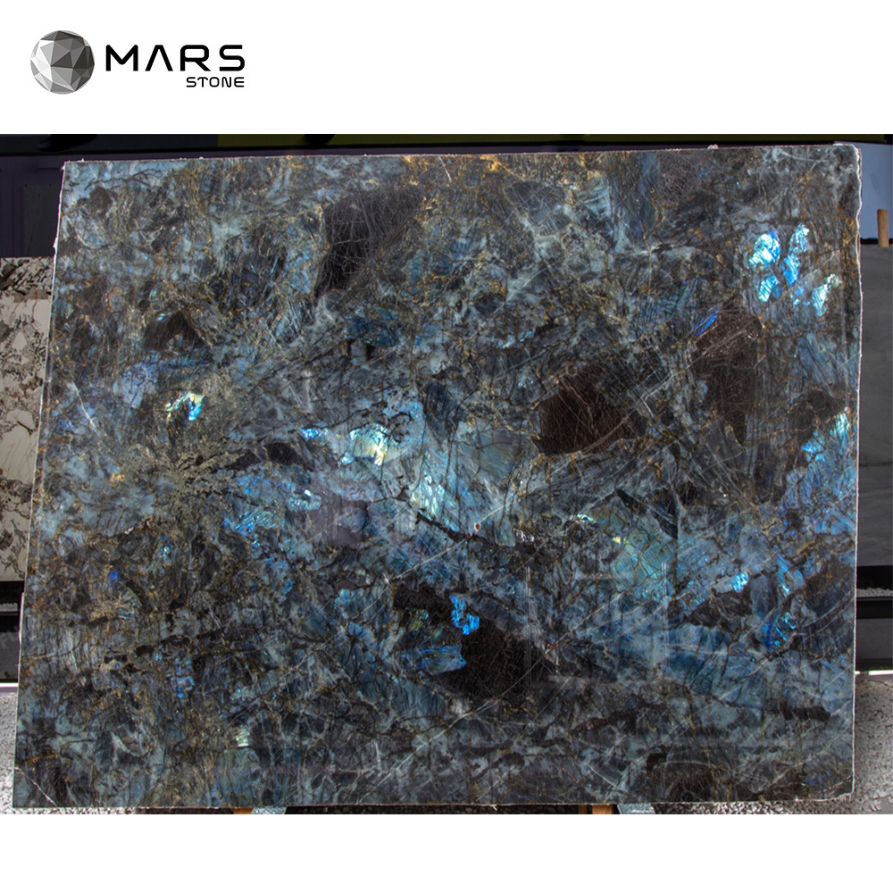 New Arrival Granit Granito Natural Losas Countertops Kitchen Luxury Floor Tiles Blue Labradorite Granite Slab