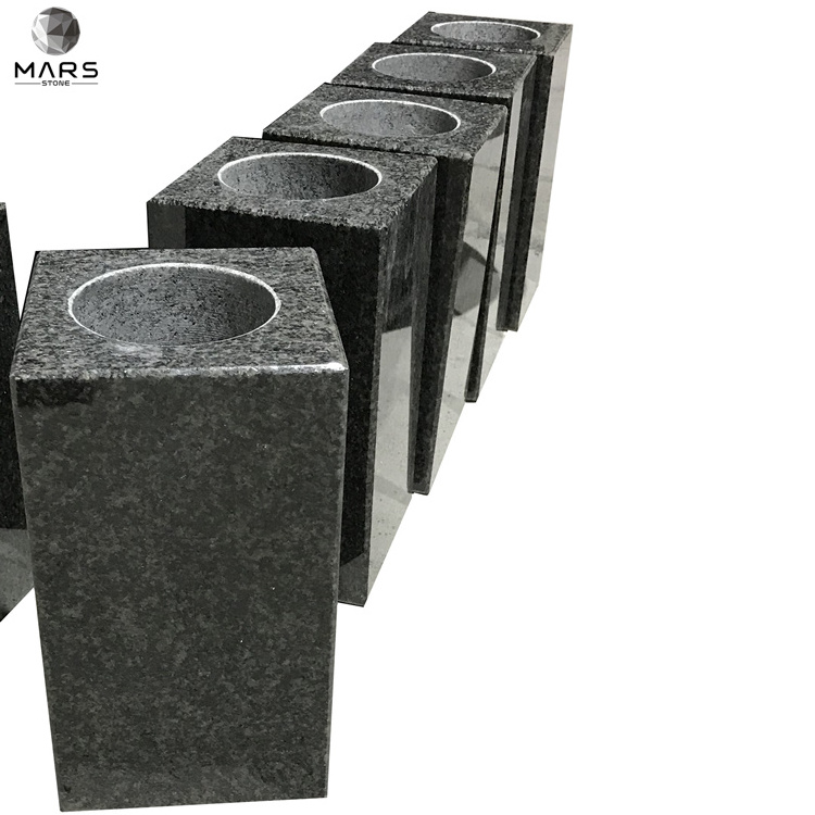 Headstone Flower Vases for Graves Cemetery Usage Granite Black High Quality Angel European Polished Traditional Mars Stone