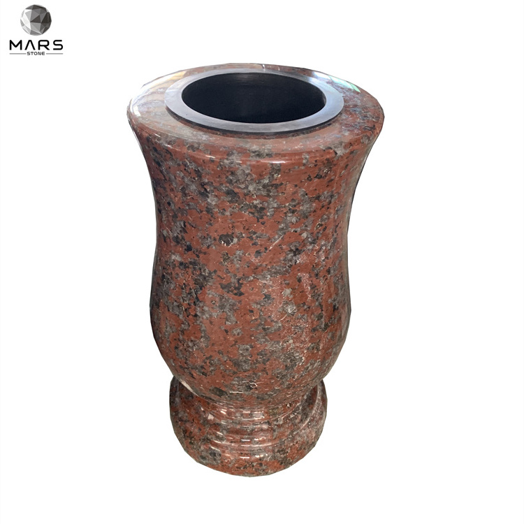 Headstone Flower Vases for Graves Cemetery Usage Granite Black High Quality Angel European Polished Traditional Mars Stone