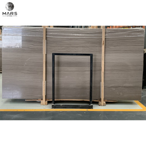 China Supplier Cappucinno Grey Wooden Serpeggiante Athen Wooden Marble Slab Tiles