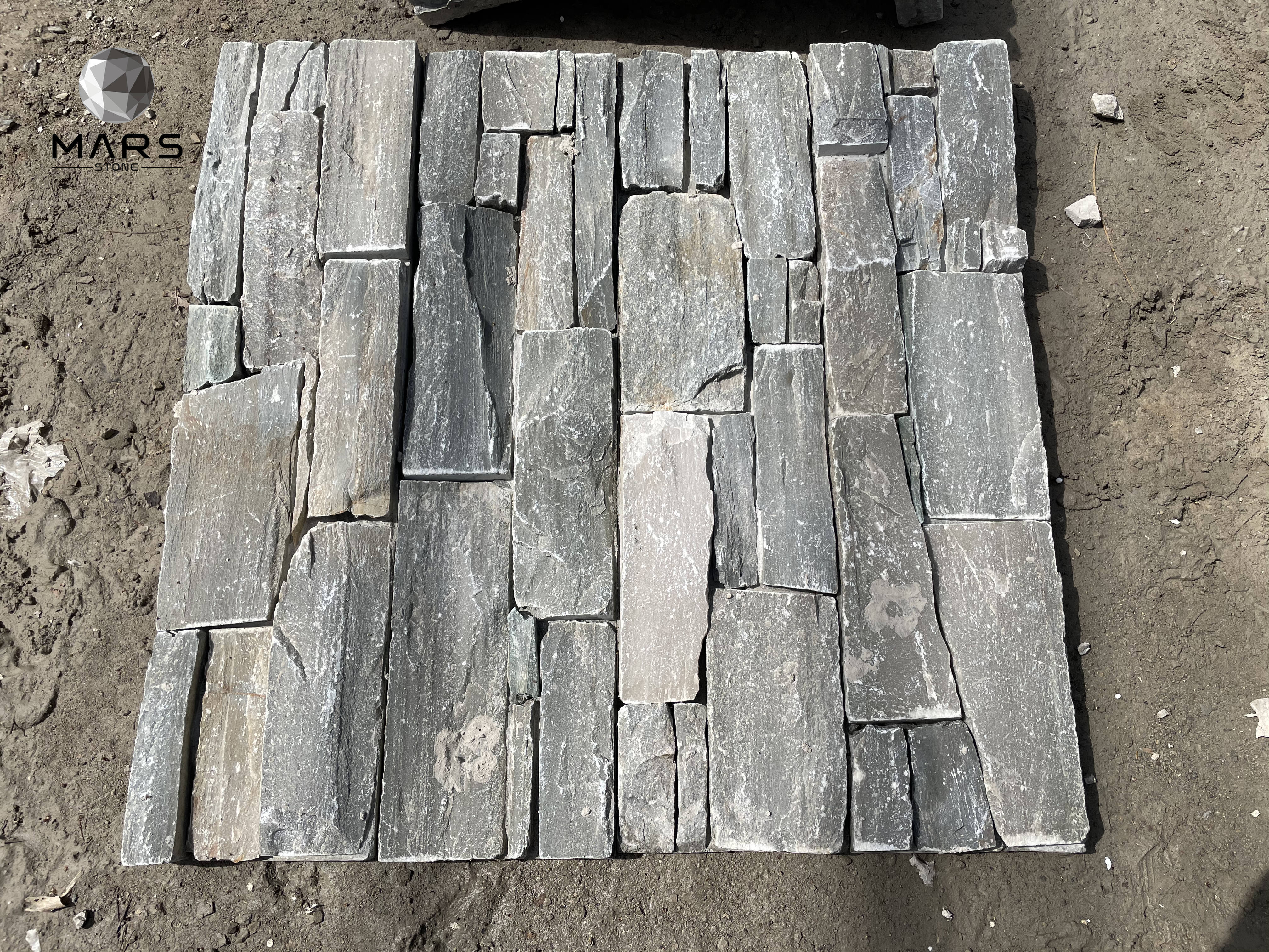 Factory Price Charcoal Natural Stone Veneer And Ledge Stone For Exterior Wall Stone Tile and Panel And Fireplace And On Hot Sale