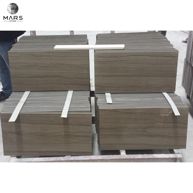 China Supplier Cappucinno Grey Wooden Serpeggiante Athen Wooden Marble Slab Tiles