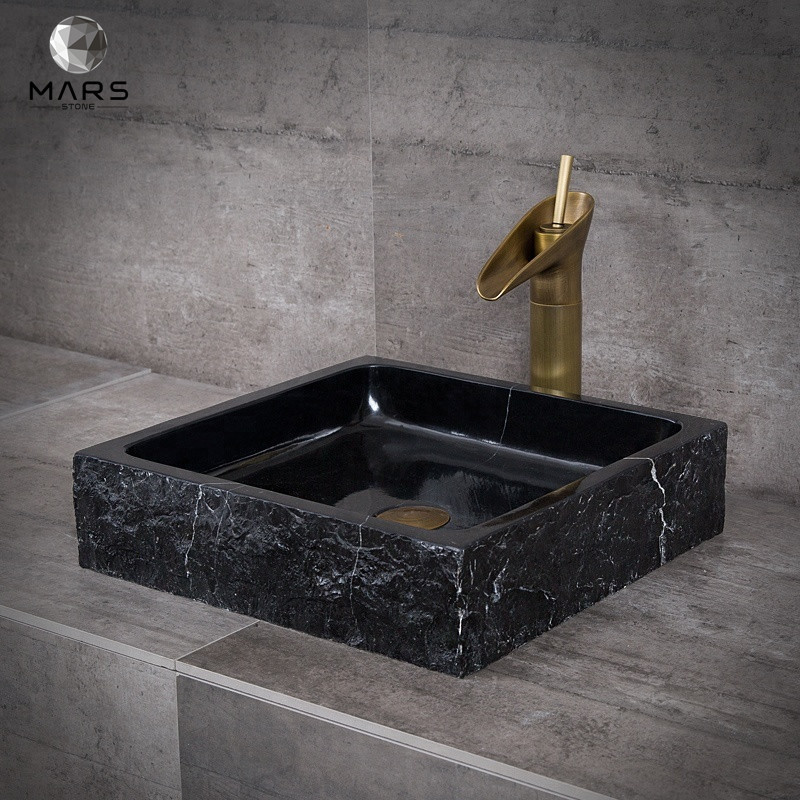 Natural Beige Granite Marble Onyx Stone Vanity Sink Wash Hand Basin Tops For Sale