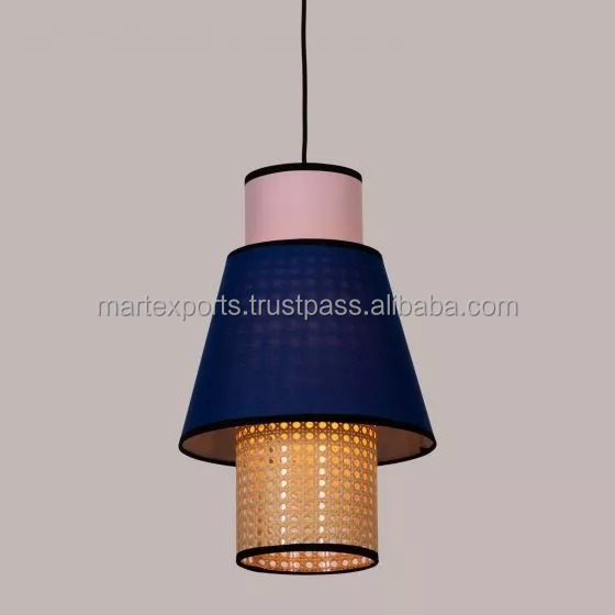 High quality bamboo and rattan lampshades for restaurant interior decoration modern style made in India