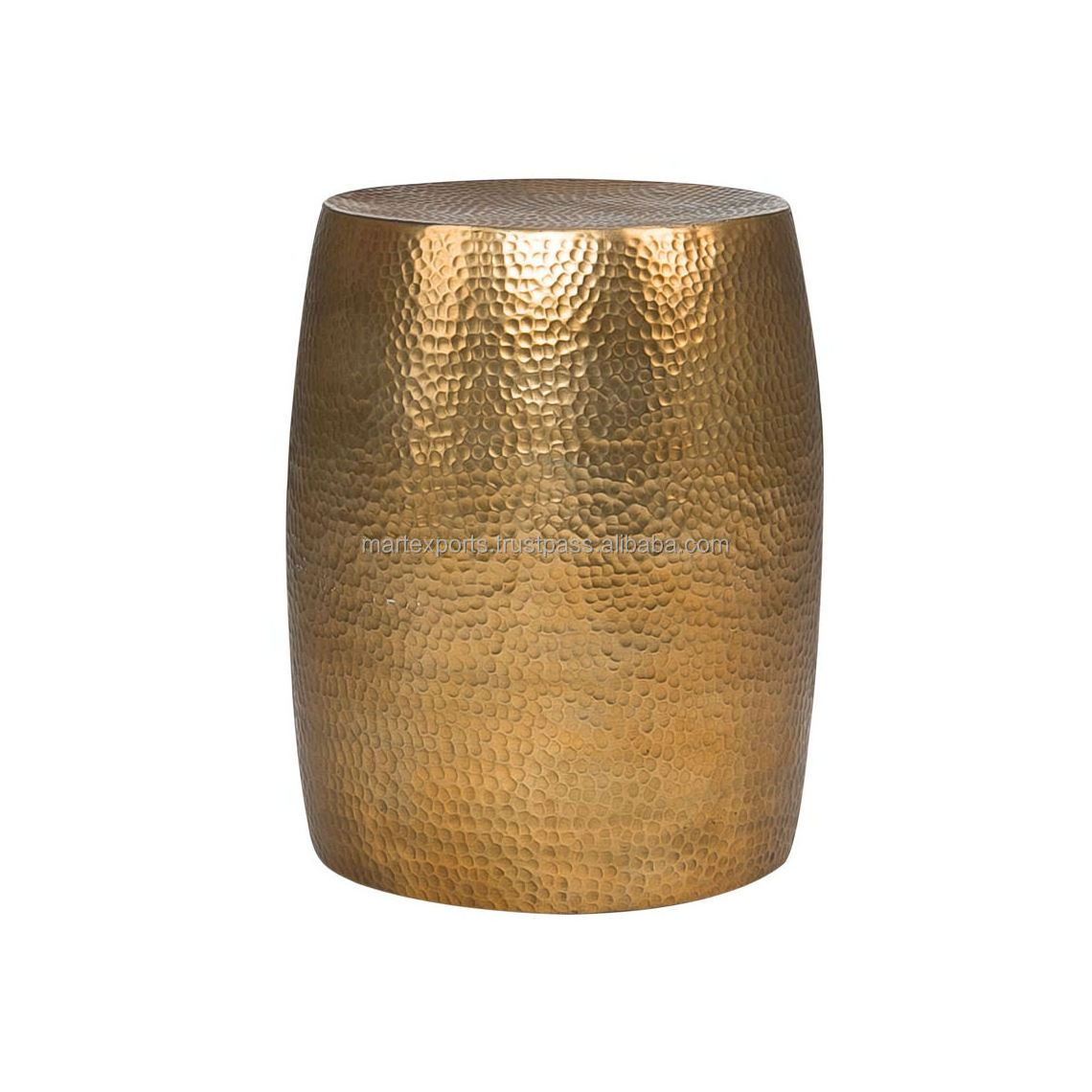 High quality aluminium metal round hammered drum side table for your living room furniture in wholesale price