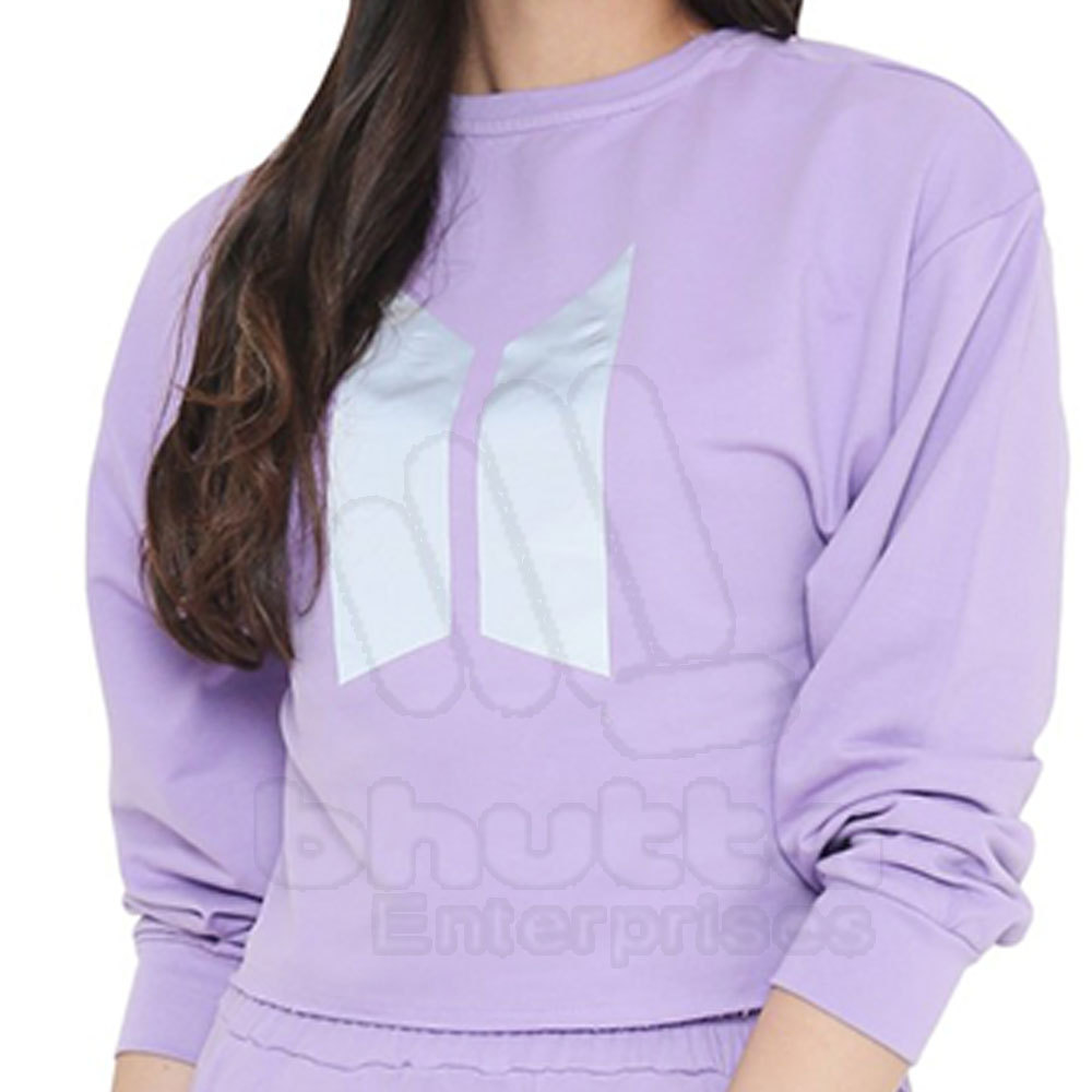 Lilac Purple Color Women Tracksuit Set Customized Printed Style Trendy Fashion Women Tracksuit