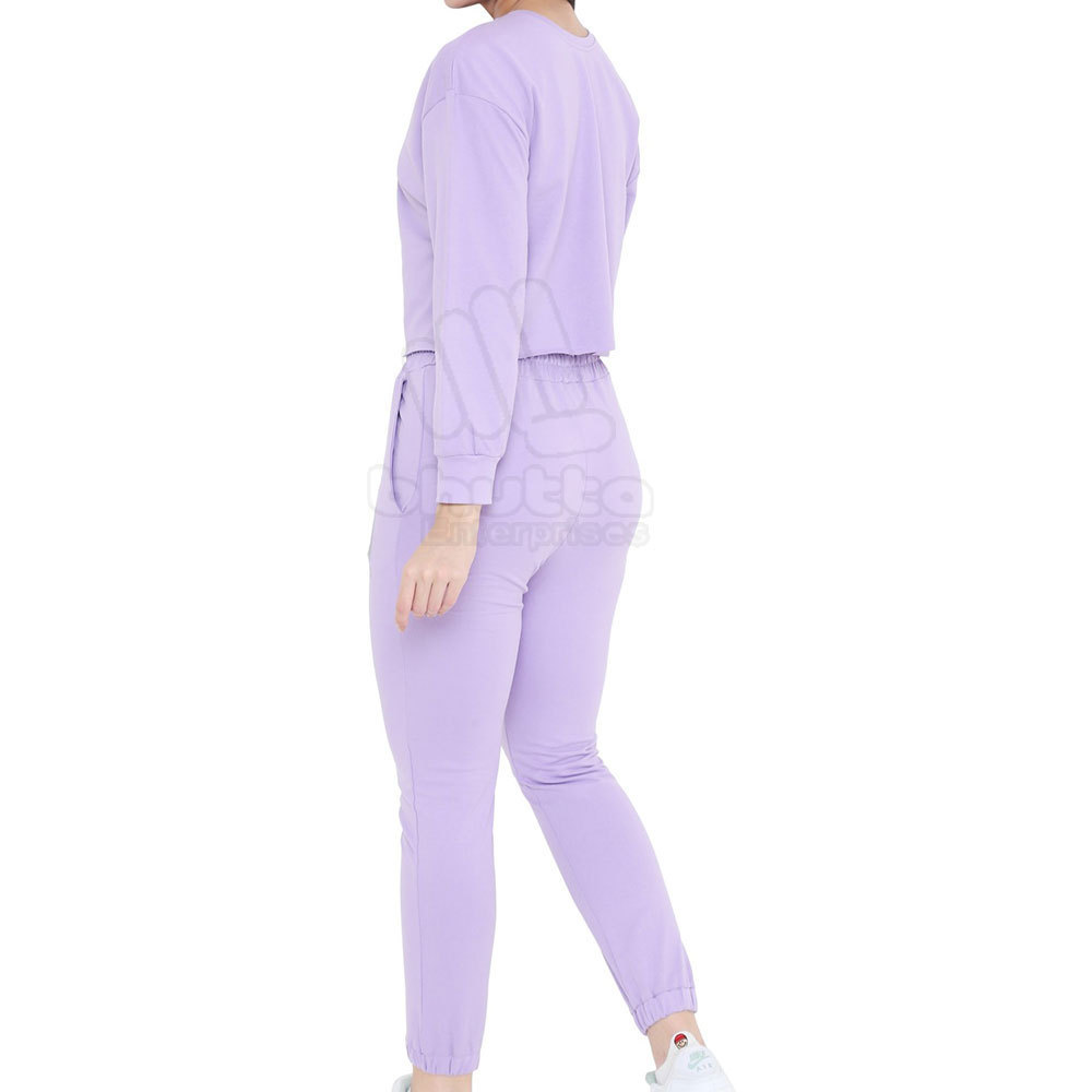 Lilac Purple Color Women Tracksuit Set Customized Printed Style Trendy Fashion Women Tracksuit