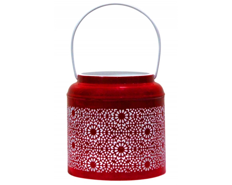 Red Metal Japanese Lantern Clear Glass Patio Pillar Candle Holder Lanterns For Camping And Christmas Decoration Chinese Lanterns