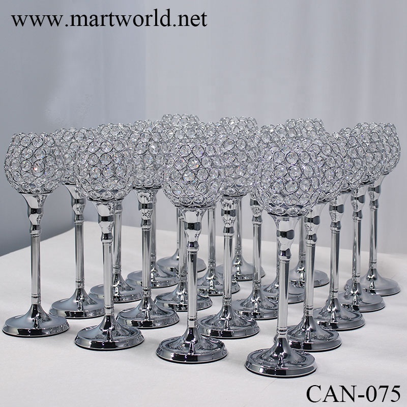 wholesale  candle holder  crystal tealight candlestick candle holder table centerpiece for wedding decoration (CAN-075)