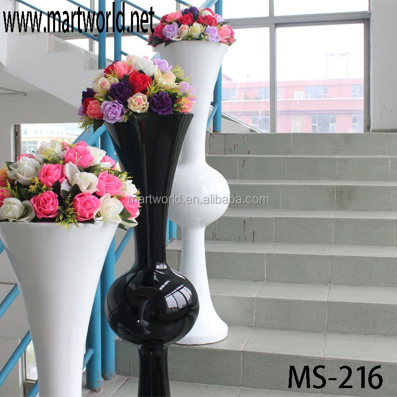 Wedding pillars with strong resin material;Factory price decorative resin wedding column/vase(MS-216)