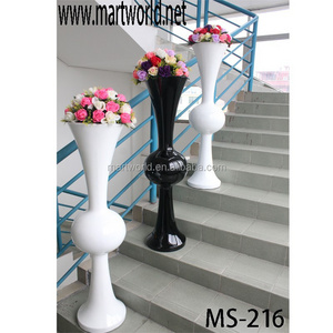 Wedding pillars with strong resin material;Factory price decorative resin wedding column/vase(MS-216)