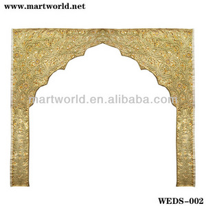 gold Indian wedding decorations backdrop;hand make wedding backdrop(WEDS-002)