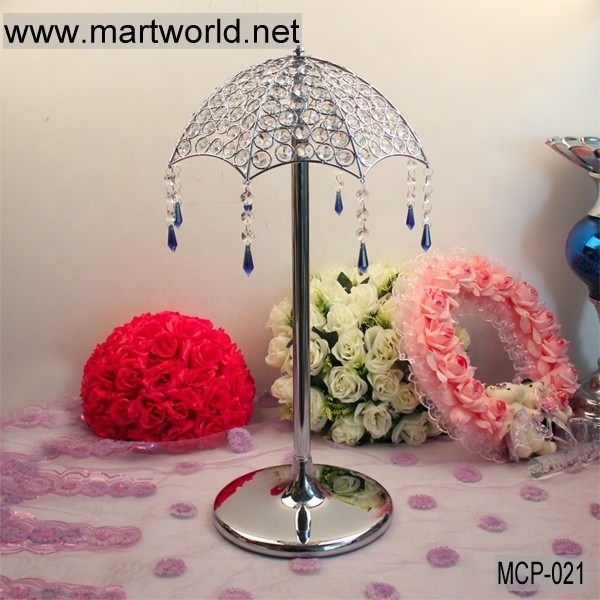 Hot Latest umbrella shape crystal centerpiece for table, wedding crystal centerpiece for wedding events party(MCP-021)