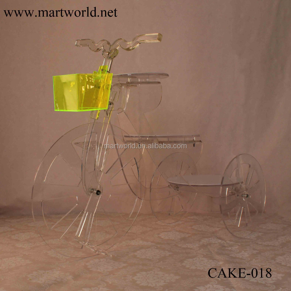 New wedding bicycle acrylic birthday cake stand cake decorations weddings decoration wholesale cake decorating CAKE-018