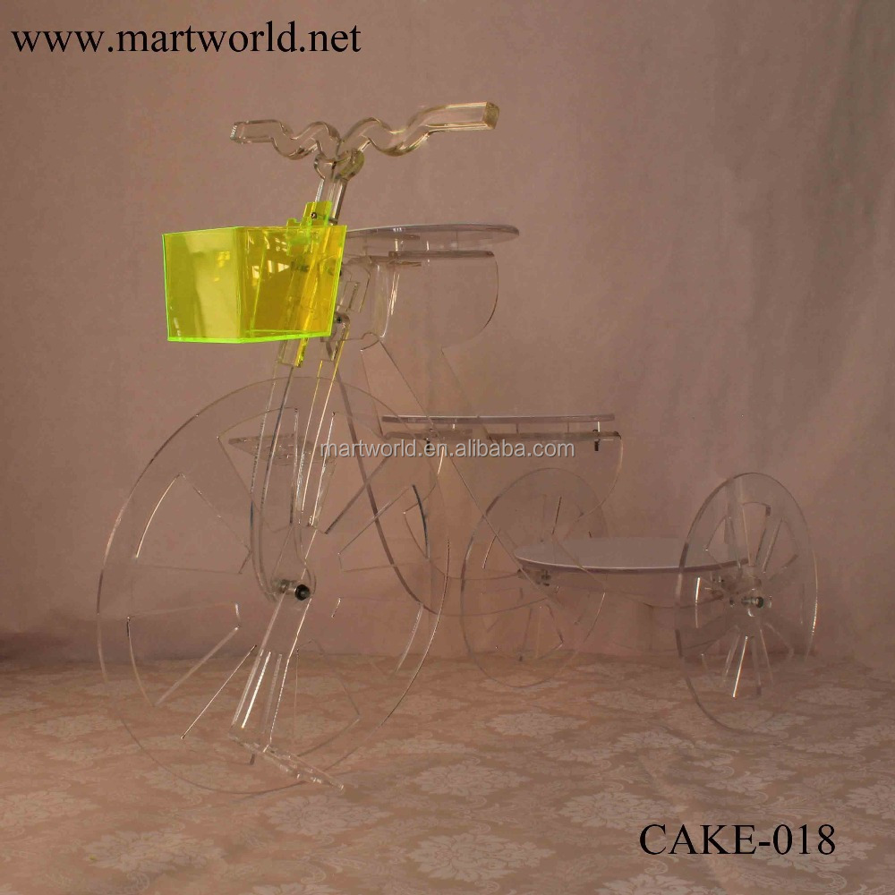 2022 New Cinderella bicycle acrylic birthday cake stand cake & wedding decoration wholesale cake decorating suppliers CAKE-018