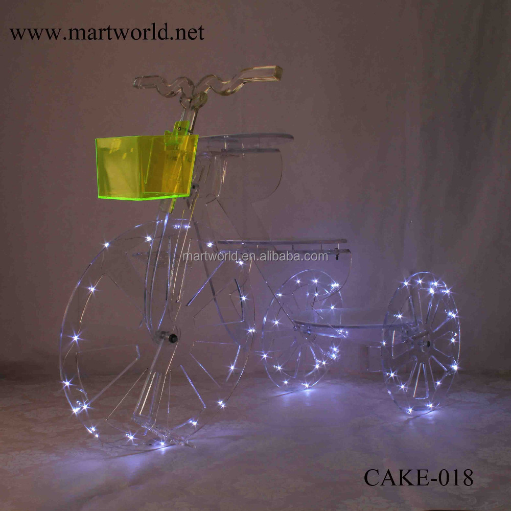 New wedding bicycle acrylic birthday cake stand cake decorations weddings decoration wholesale cake decorating CAKE-018