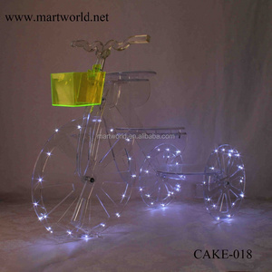 2022 New Cinderella bicycle acrylic birthday cake stand cake & wedding decoration wholesale cake decorating suppliers CAKE-018