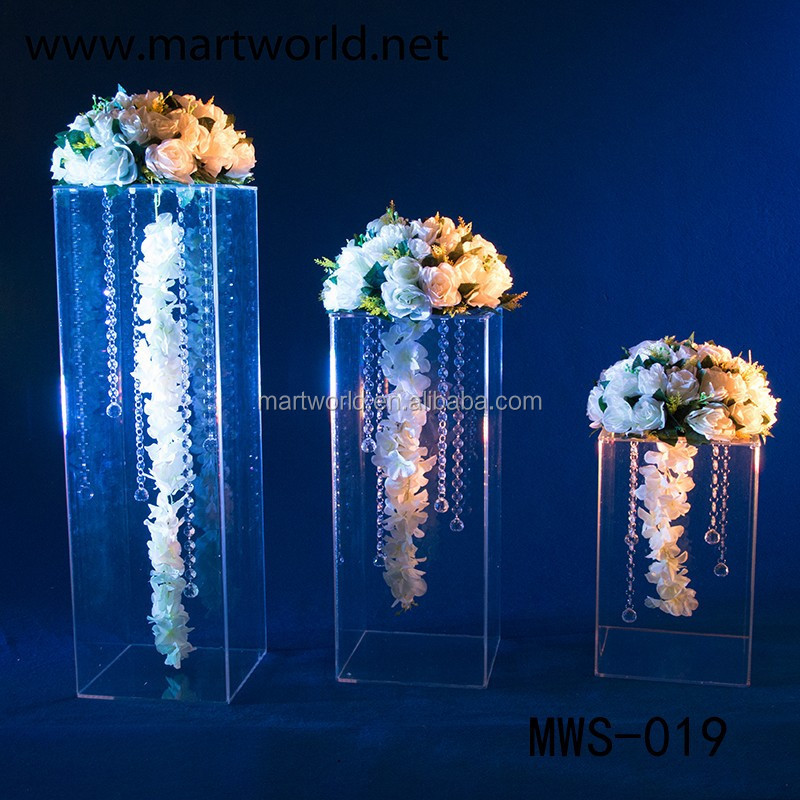 Clear acrylic pillar display pedestals balloons s wedding pedestal baby shower column Christmas decorations(MWS-019)