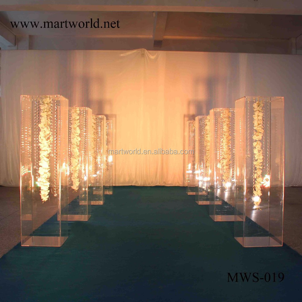 Clear acrylic pillar display pedestals balloons s wedding pedestal baby shower column Christmas decorations(MWS-019)