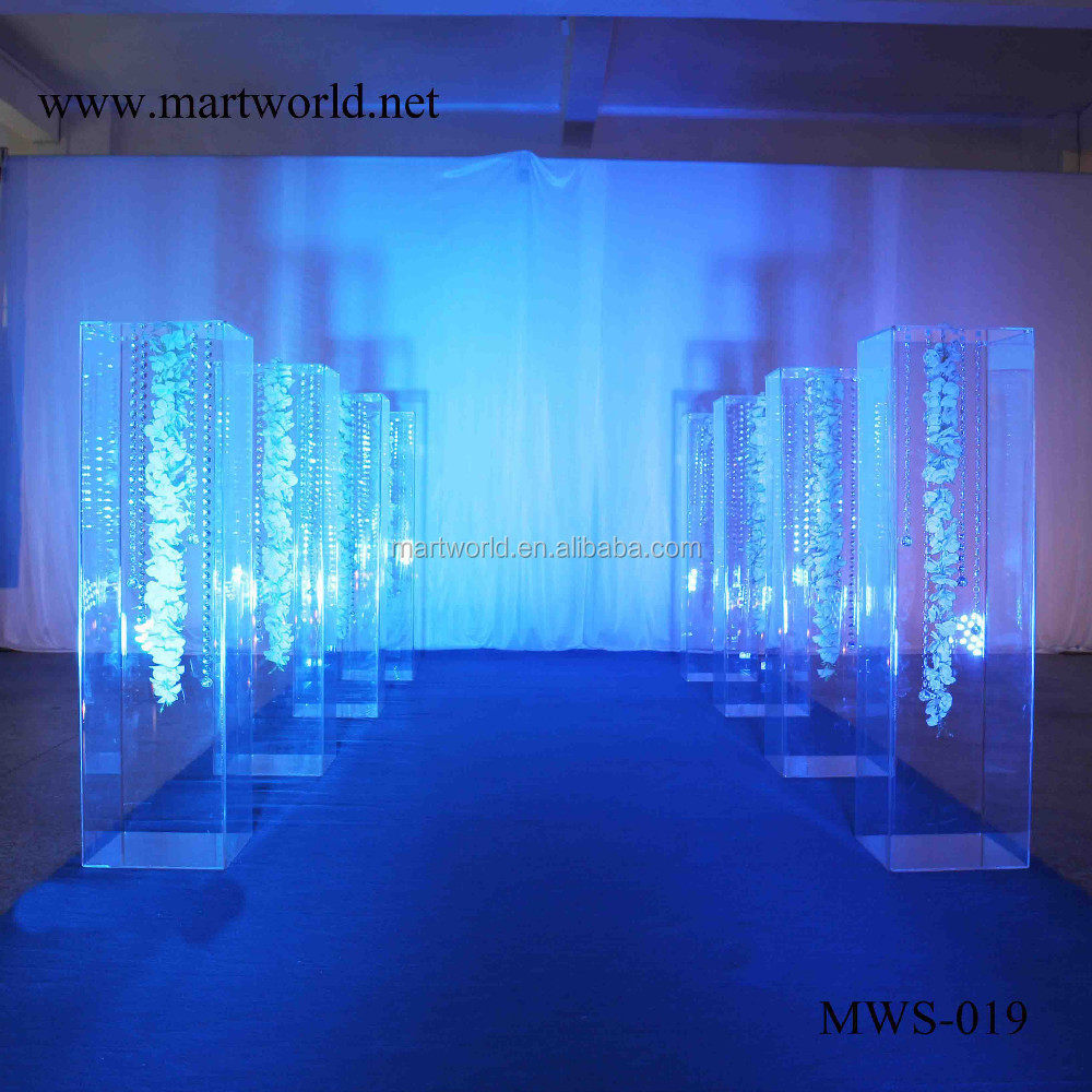 Clear acrylic pillar display pedestals balloons s wedding pedestal baby shower column Christmas decorations(MWS-019)