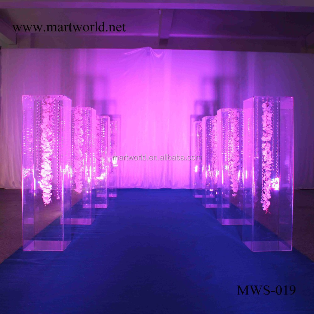 Clear acrylic pillar display pedestals balloons s wedding pedestal baby shower column Christmas decorations(MWS-019)