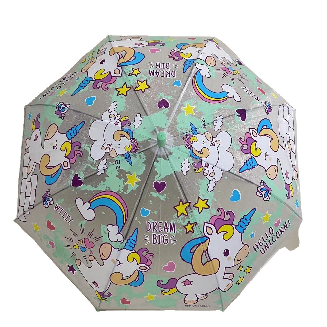 Wholesale Customized Cute Cartoon Printing Kids Umbrella Semi-Auto  Open Children Straight Umbrella