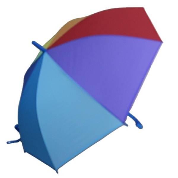 Cheap Wholesale PEVA Rainbow Umbrella Auto Open  Straight Umbrella