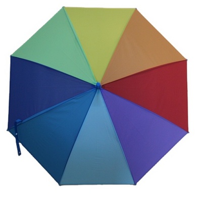 Cheap Wholesale PEVA Rainbow Umbrella Auto Open  Straight Umbrella