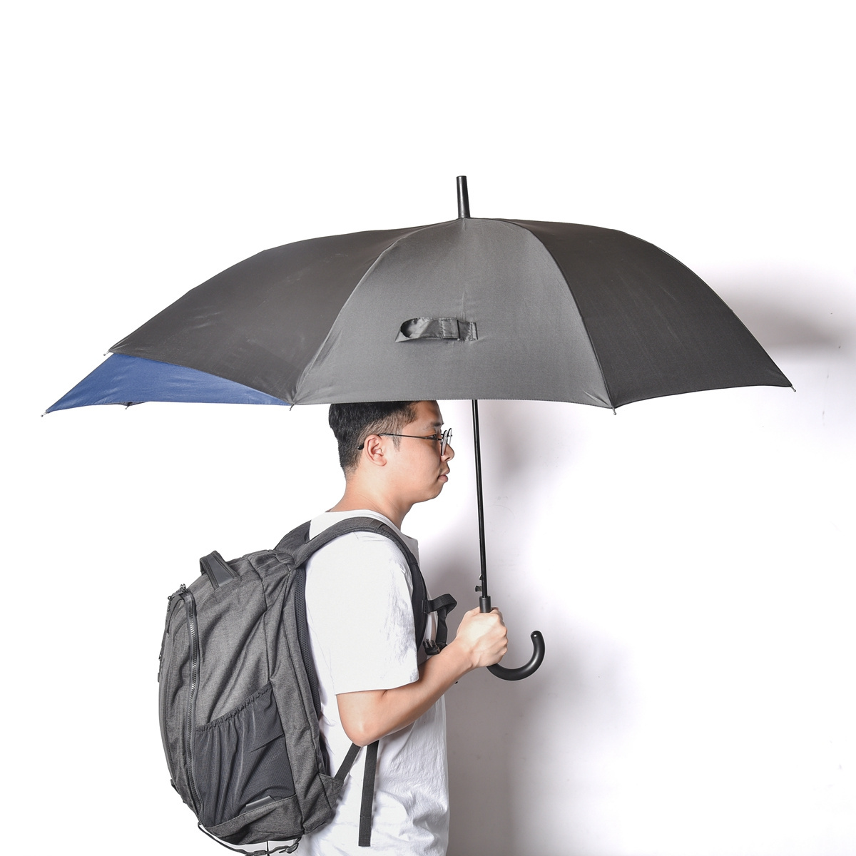 Straight Umbrella Backpack Windproof 	Rain Protection Backpack Umbrella  With Umbrella Bags