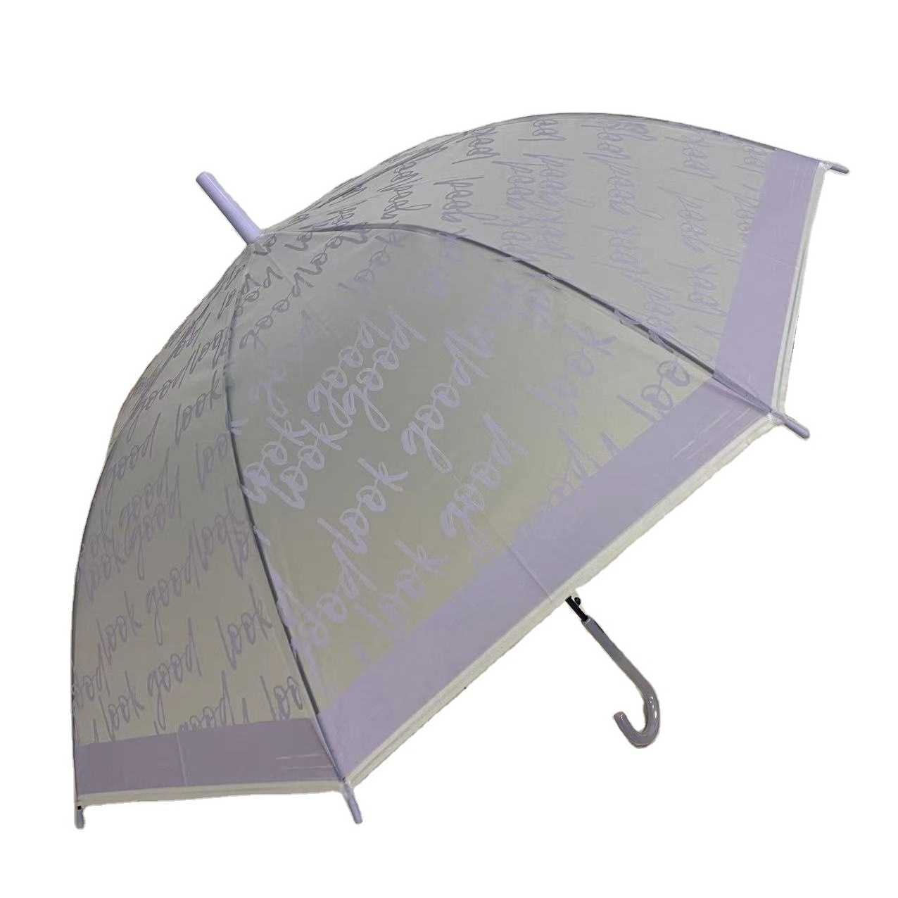 Top Quality Cheap Rain Umbrella Customized Printing Design Semi-Transparent PEVA Umbrella