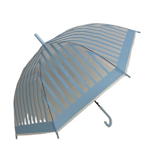 Top Quality Cheap Rain Umbrella Customized Printing Design Semi-Transparent PEVA Umbrella