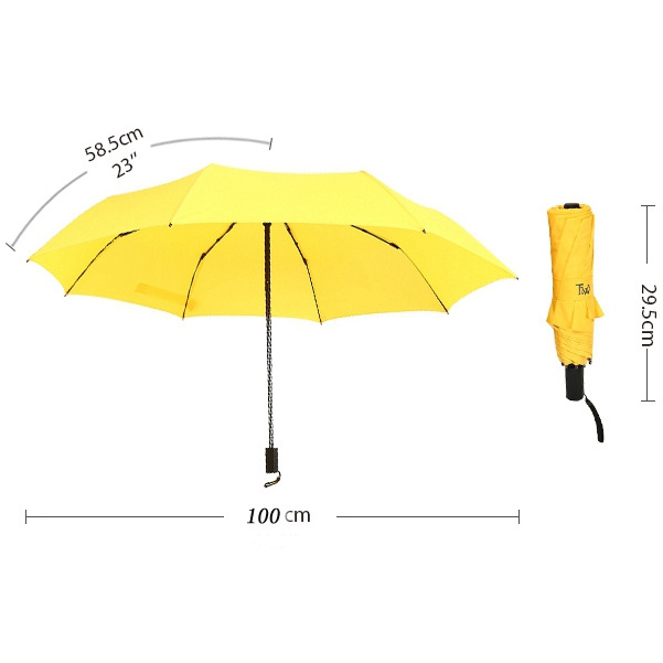 Wholesale 23inch 9ribs  fully automatic three foldable umbrella  high quality  rainbow foldable umbrella