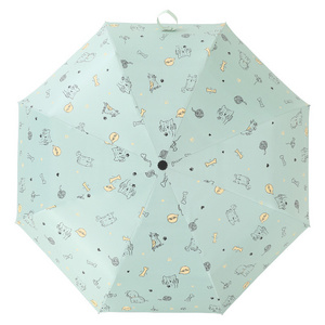 8K automatic UV resistant cartoon pattern printing, rain and shine dual purpose folding umbrella