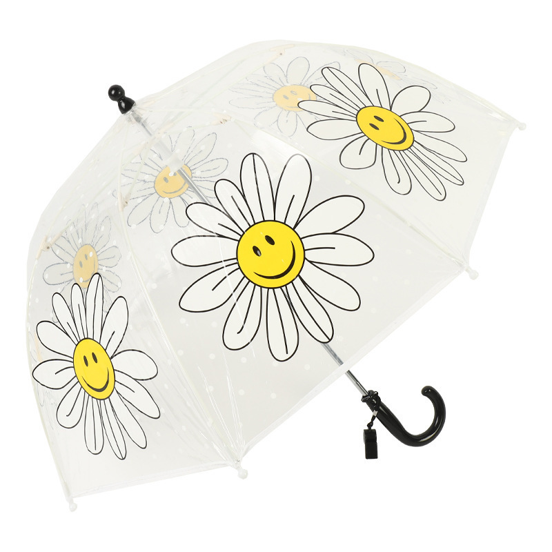 8K sunflower pattern cute Apollo umbrella shaped children's straight bone umbrella