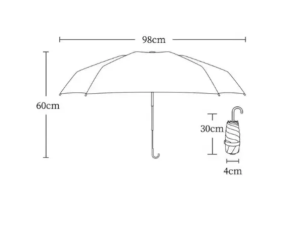 8K floral umbrella surface color glue processing women's high-end folding umbrella