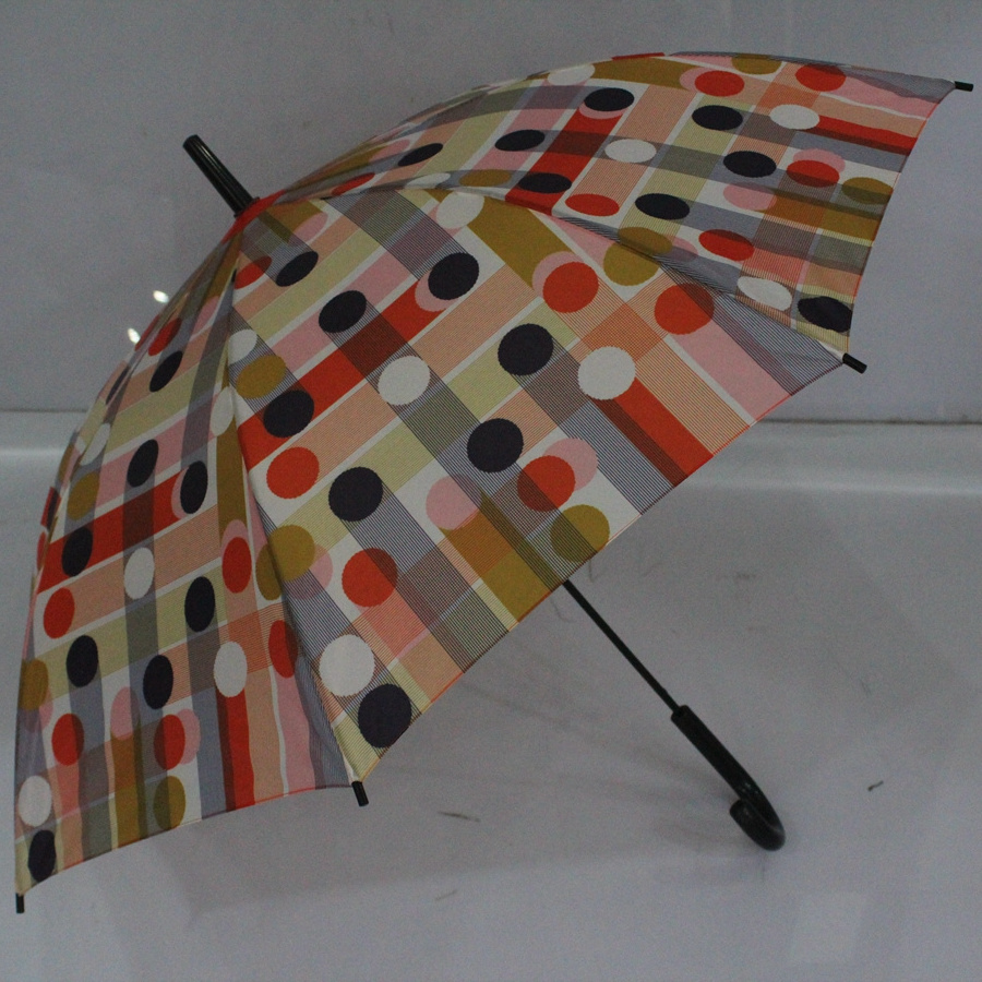 23inch straight auto open  umbrella  custom design  full heat transfer printing umbrella high quality fiberglass ribs umbrella