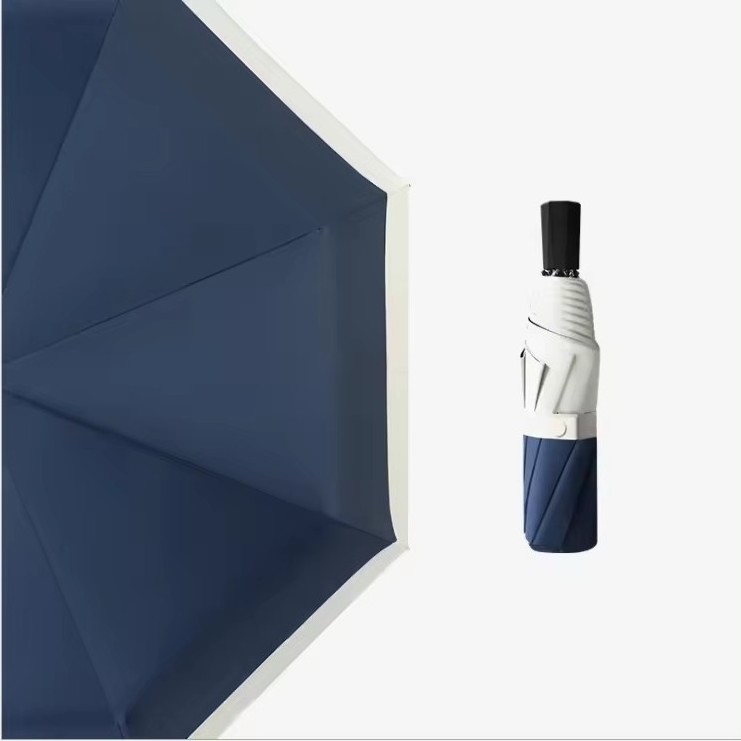 8K plain color splicing umbrella with manual opening and UV resistant folding umbrella surface