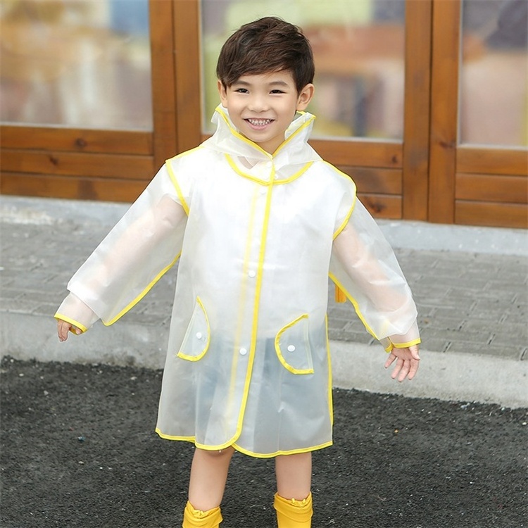 Cheap Wholesale Raincoat Clear Rain Poncho Jacket Rain Coat Rain Wear for Girls Boys Children