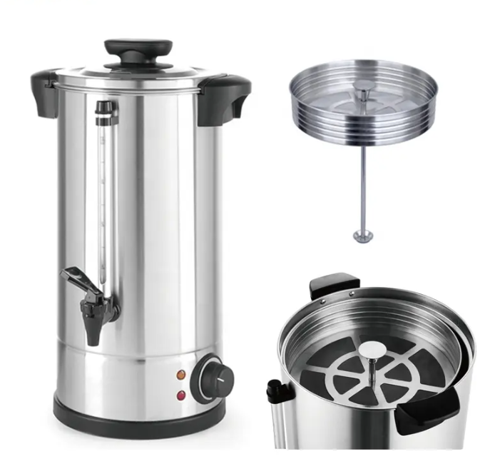 50-100cup commercial stainless steel single or double wall coffee maker coffee percolator catering urn for hotel