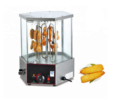 Popular Profession rotary chicken leg roaster machine Rotary Corn Roaster Chicken Wing Grill Meat Roasting Machine