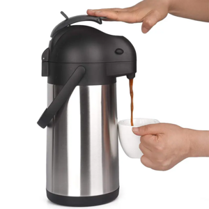 3 litre stainless steel tea coffee hot and cold vacuum airpot thermal carafe dispenser with pump